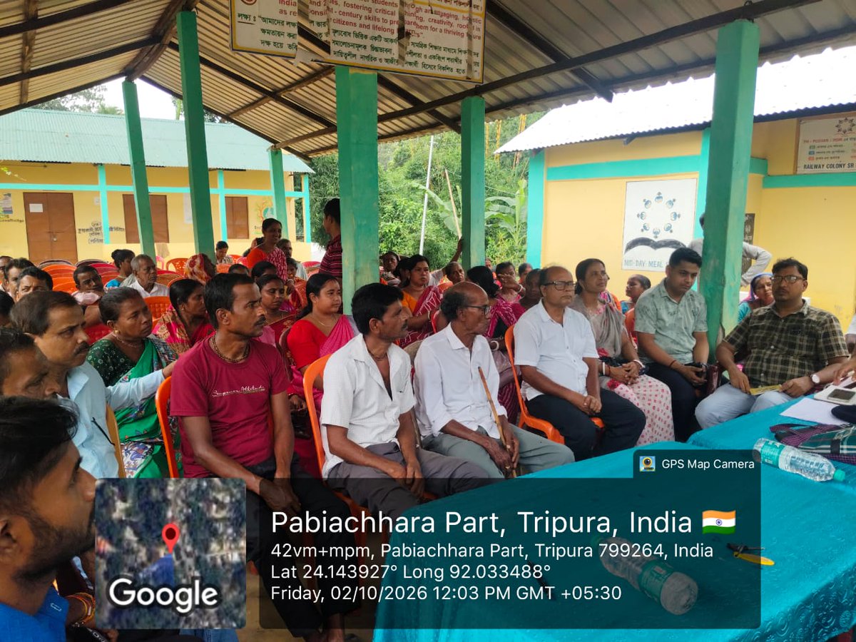 bdokgt's tweet photo. 🌿🏡 বিশেষ গ্রামসভা | Sukantanagar Gram Panchayat 🏡🌿

People’s Plan Campaign 2026–27 এবং বিকশিত উৎসব উপলক্ষে আজ Sukantanagar Gram Panchayat, কুমারঘাট R.D. Block-এ বিশেষ Gram Sabha অনুষ্ঠিত হয়েছে। https://t.co/9qc3l1AqX9