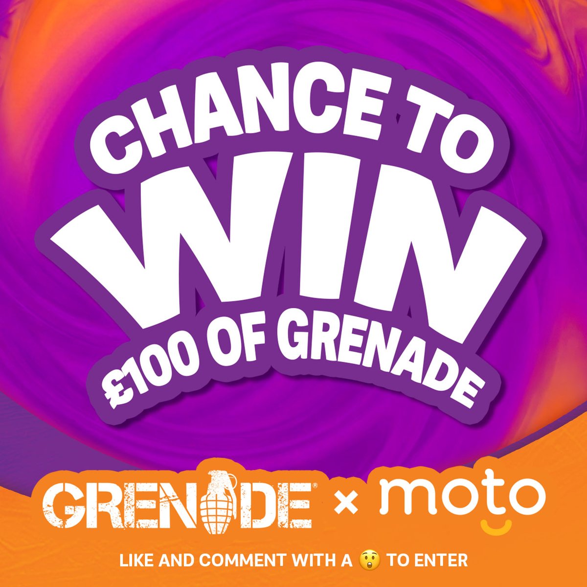 motoway's tweet photo. A chance to win a £100 GRENADE supply drop for ONE lucky winner to celebrate the launch of New Soft Core Protein bars available at Moto!

👍LIKE this post
💬COMMENT 😮and tag who you'll share your prize with

#giveaway #competition #prizedraw #win #motorway #services #grenade https://t.co/MCrtg9vsSp
