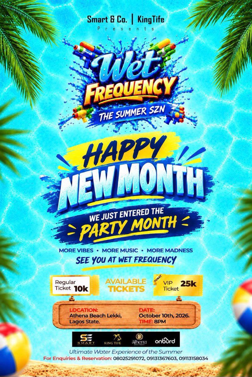 I_t_unu's tweet photo. Gm Gm, if you’re bored and you’re not doing anything October 10th why don’t you pull up for Wet frequency happening at Athena Beach 🌝, you can drop a follow on our TikTok page too. https://t.co/tCQc2MlzYD https://t.co/X4L8Cat2Il