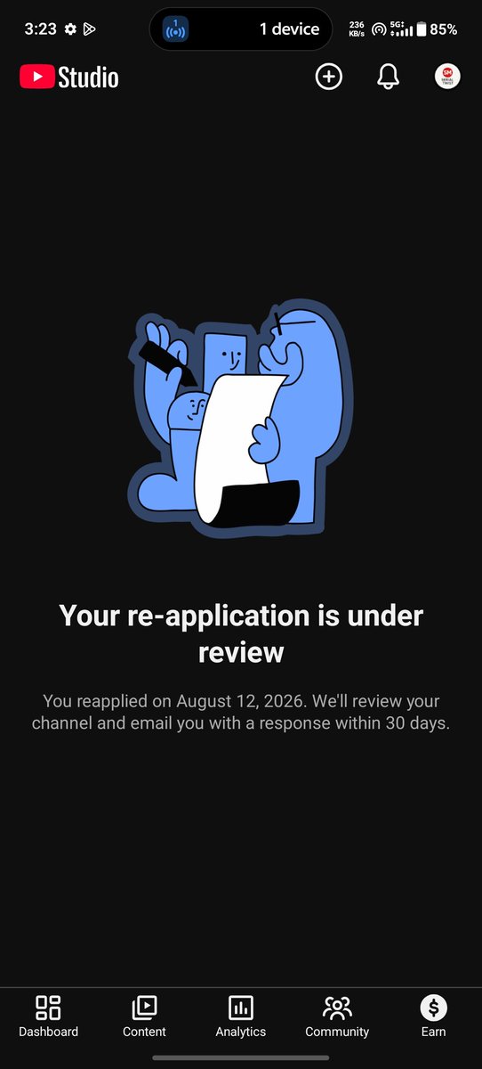 NolightF66919's tweet photo. @TeamYouTube I reapplied for the YouTube Partner Program on August 12, 2026, and today is October 2. It’s been almost 2 months, while the Studio says the review usually takes 30 days.

My re-application is still under review. Could you please check the status and let me know. https://t.co/oYhfacUgUf