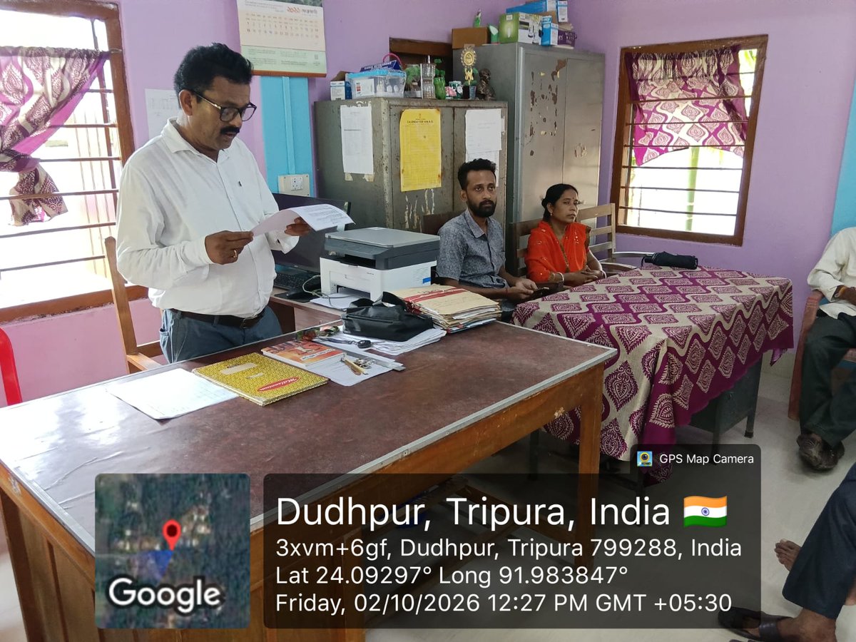 bdokgt's tweet photo. 🌿🏡 বিশেষ গ্রামসভা | Ujan Dudhpur Gram Panchayat 🏡🌿

People’s Plan Campaign 2026–27 এবং বিকশিত উৎসব উপলক্ষে আজ Ujan Dudhpur Gram Panchayat, কুমারঘাট R.D. Block-এ বিশেষ Gram Sabha অনুষ্ঠিত হয়েছে। https://t.co/zVfyNQ70wr