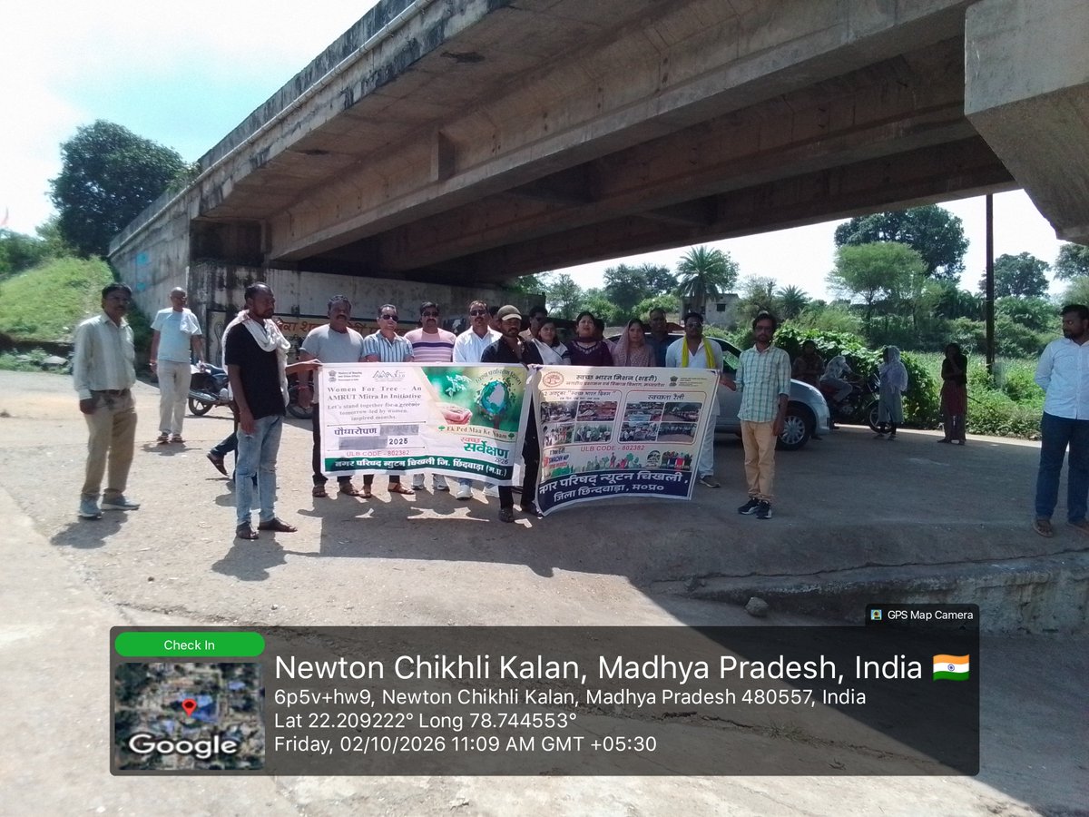 newtonchikhali's tweet photo. Small steps by every citizen, giant leap for our city! 💚 Nagar Parishad Newton Chikhli wishes everyone a happy Swachh Bharat Diwas. Let’s stop littering and make Newton Chikhli a model of cleanliness. 🙌 https://t.co/SGeFCbrC8z