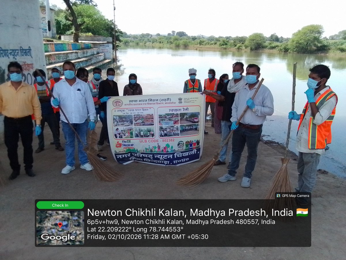 newtonchikhali's tweet photo. Small steps by every citizen, giant leap for our city! 💚 Nagar Parishad Newton Chikhli wishes everyone a happy Swachh Bharat Diwas. Let’s stop littering and make Newton Chikhli a model of cleanliness. 🙌 https://t.co/SGeFCbrC8z