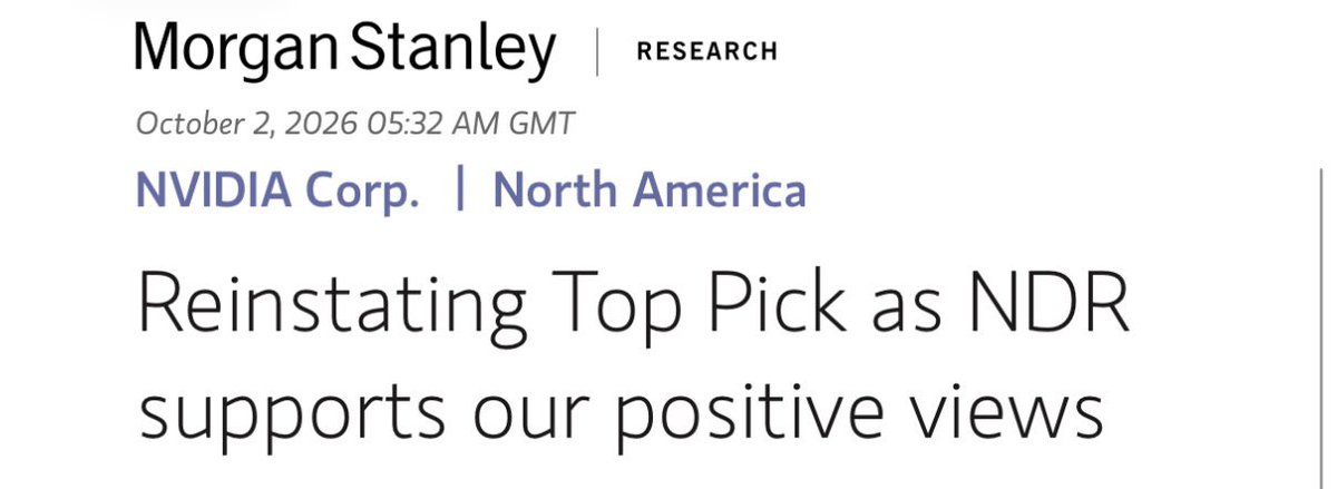 davidtayar5's tweet photo. Morgan Stanley reinstates Nvidia as TOP PICK 

$NVDA https://t.co/T2gqd7Jbnu