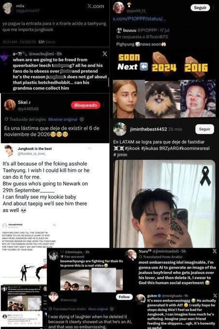 JeonM99829's tweet photo. WE DEMAND HYBE/BIGHIT TAKE THESE THREATS SERIOUSLY!

@HYBEOFFICIALtwt @bts_bighit 

PROTECT TAEHYUNG 
PROTECT YOUR ARTIST
BIGHIT AND HYBE TAKE ACTION
#ProtectTaehyung #ProtectYourArtist https://t.co/Wi57PTSJ8b