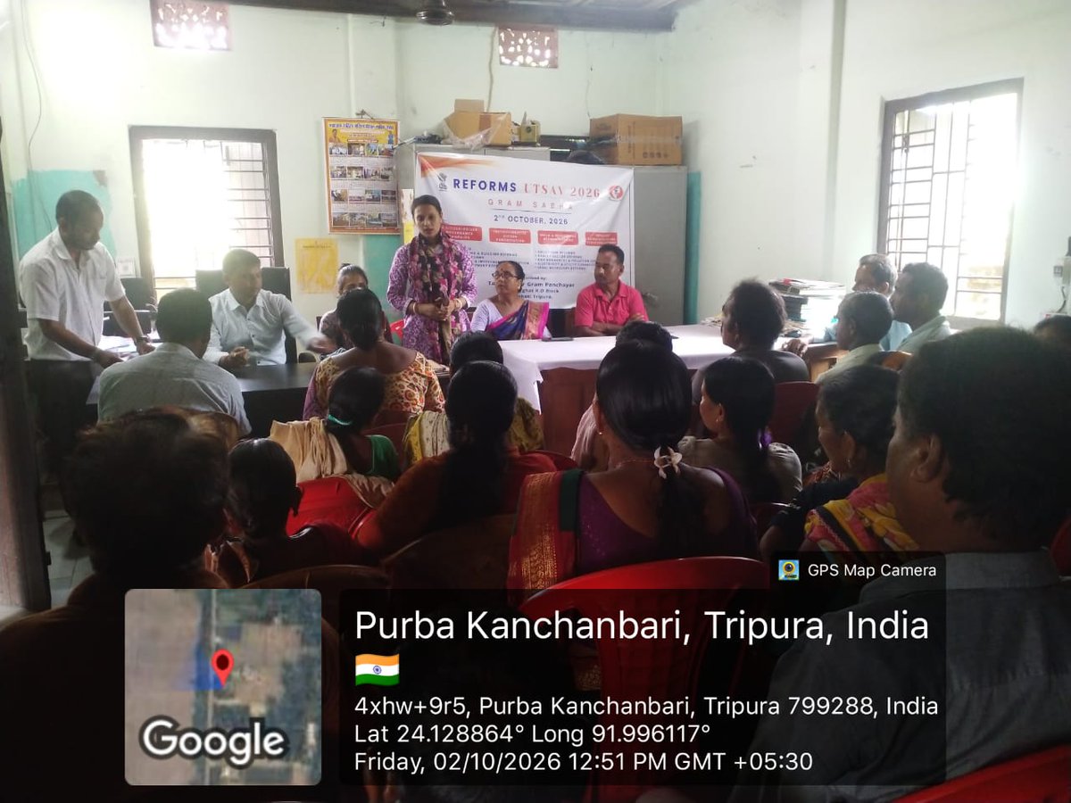 bdokgt's tweet photo. 🌿🏡 বিশেষ গ্রামসভা | Taraninagar Gram Panchayat 🏡🌿

People’s Plan Campaign 2026–27 এবং বিকশিত উৎসব উপলক্ষে আজ Taraninagar Gram Panchayat, কুমারঘাট R.D. Block-এ বিশেষ Gram Sabha অনুষ্ঠিত হয়েছে। https://t.co/CVyup7ZmSN