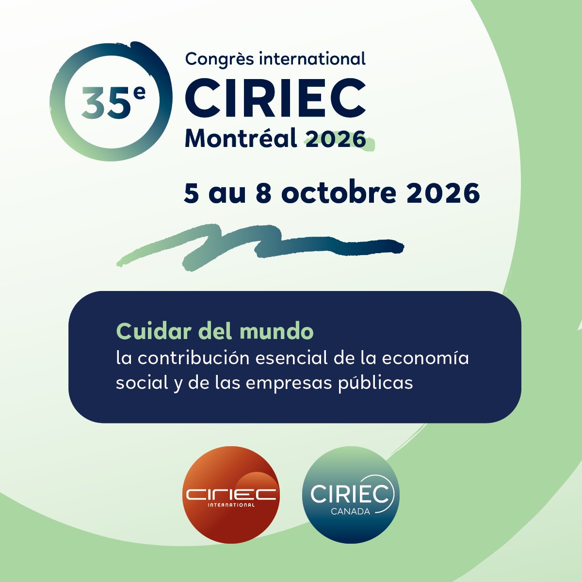 CIRIEC_Esp's tweet photo. Del 5 al 8 de oct. estaremos en #Montreal (Canadá) en el 35º Congreso Internacional del #CIRIEC 
Cerca de 1.000 personas de 30 países nos reuniremos bajo el lema: “Cuidar el mundo: la contribución esencial de la #EconomíaSocial y las #EmpresasPúblicas”
ℹ️ https://t.co/aJTMzOAnXg https://t.co/Cork6aCriK