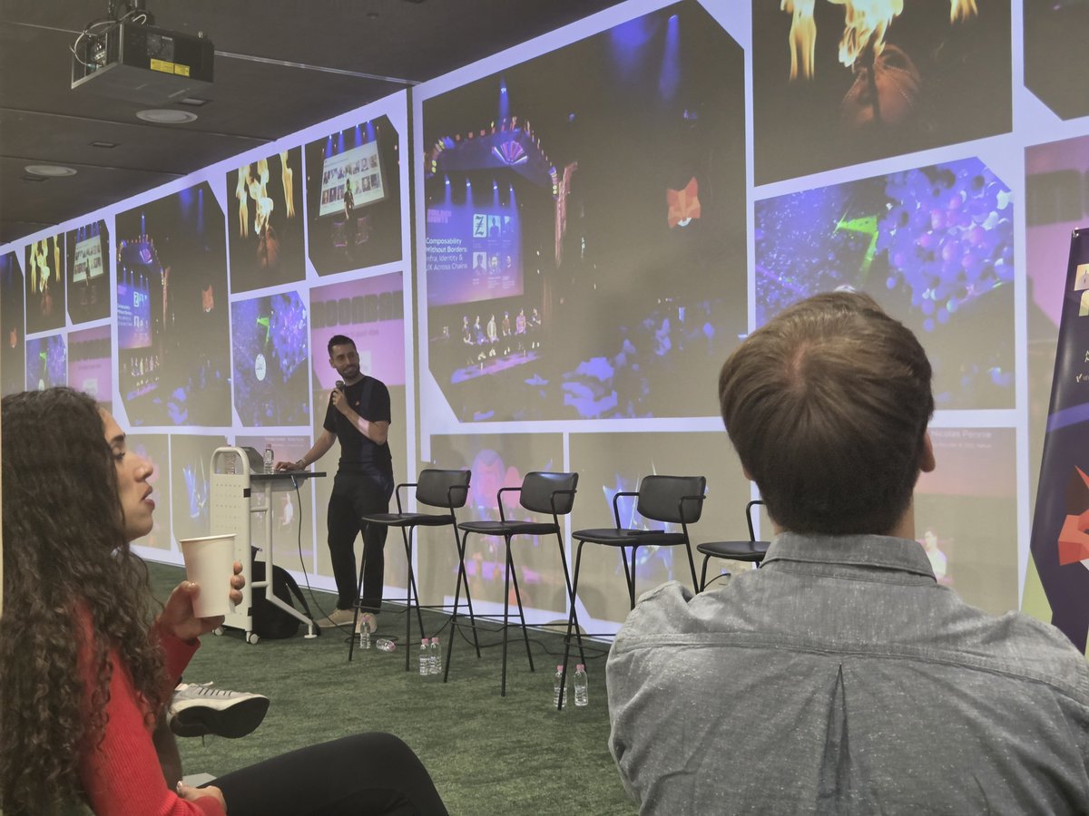 1mblocks's tweet photo. After BNB Seoul, we headed over to Seongsu, Seoul for MetaMask Builder Nights. 🦊

With @francescoswiss among the panelists, the conversation ranged from stablecoins and micropayments to verifiable identity, attestations, and what it could look like when software starts transacting on behalf of users.

Agent wallets also came up, along with the idea of making onchain interactions less dependent on users manually navigating a wallet interface, while security and guardrails continue to operate in the background.

The discussion later turned to adoption, including x402 and whether these new payment rails can find real use beyond crypto-native trading and experimentation.

#MetaMask #BuilderNights