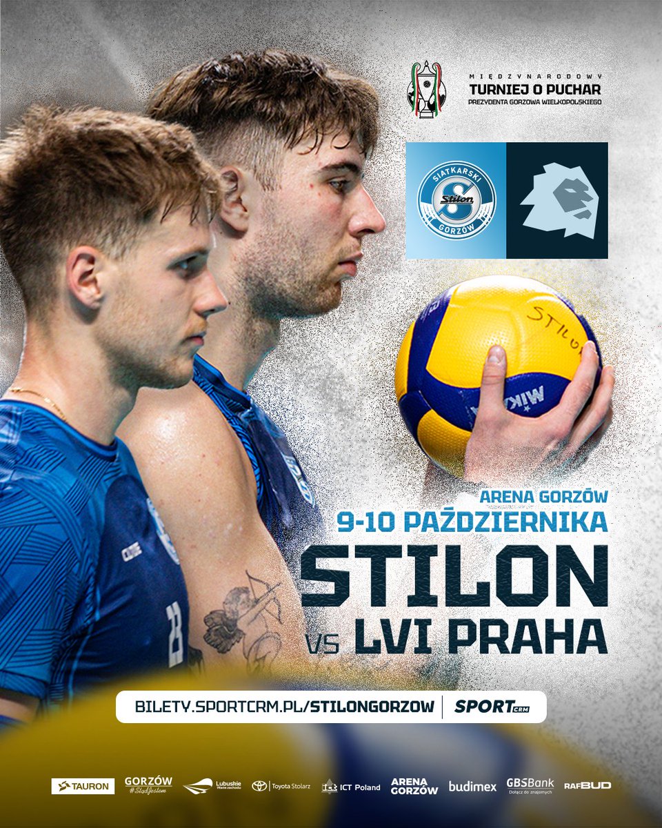 Stilon_Gorzow's tweet photo. III Międzynarodowy Turniej o Puchar Prezydenta Gorzowa Wielkopolskiego tuż, tuż! 📅

🏐 Bilety na dwa dni siatkarskiego widowiska już są.  
Piątek, 9.10.2026, godz. 18.00
Sobota, 10.10.2026, godz. 15.00
Cena biletu: 10 PLN

👉 https://t.co/53wrGRLFAv https://t.co/zNFiVRzrG2