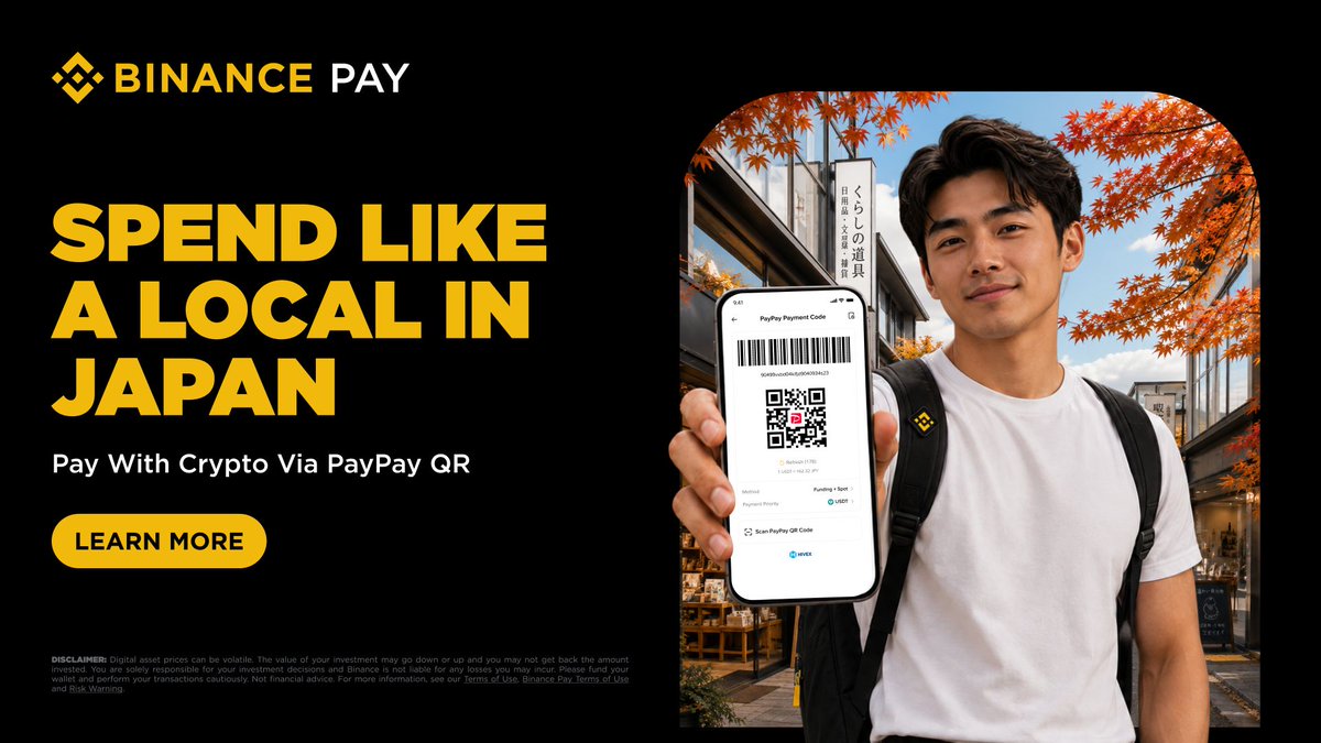 binance's tweet photo. There's one PayPay QR code you'll see everywhere in Japan, and yes, your Binance app can scan it.

Know more 👉 https://t.co/SZ8eNsub1l https://t.co/FdlFj9Qzy3