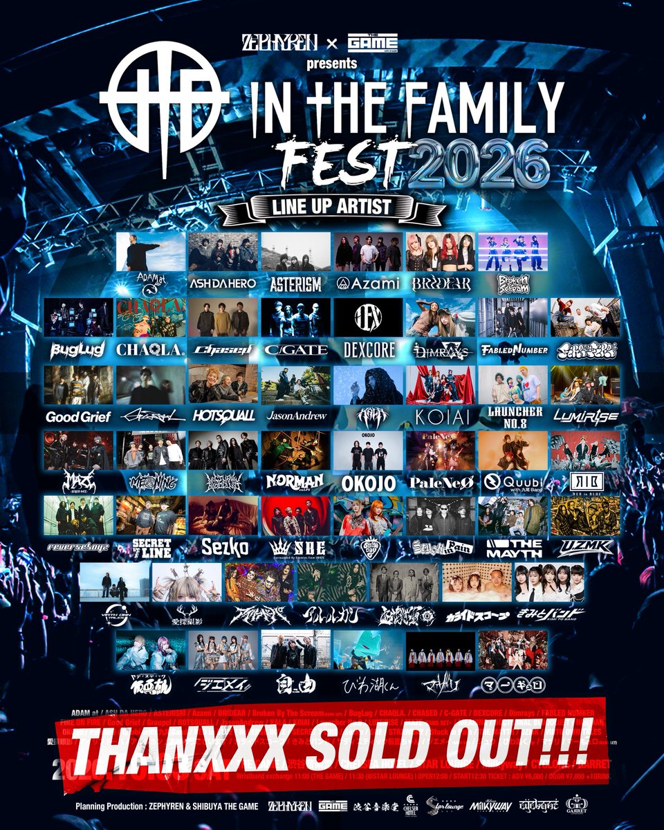 mercuro_info's tweet photo. 【🎌明日のまとめ🎌】

10/3(土) 渋谷サーキット

ZEPHYREN × SHIBUYA THE GAME presents『In The Family FEST 2026』

【⚫️14代目衣装⚫️】

🎸17:10-17:40📍渋谷音楽堂
📸18:00-19:00 📍aube shibuya

🔥🎸生バンド公演🥁🔥

🎌指名入場特典▶︎📸サ有チェキ1枚🎁

【時間】開場12:00 / 開演12:30
【料金】前売 ¥6,000 / 当日 ¥7,000 / 1D別 
※当日券は16:00より若干数販売予定

┈┈┈┈┈┈┈┈┈┈

【10/3(土) aube shibuya】

マーキュロ 定期公演『アブノーマル★（ヒカリ）倶楽部』Vol.69 生バンド アクターパーティー編

【衣装】🎸☠️ロック🥁⚡️

【🎌回し特典▶︎✍私物サイン🎁】
【時間】開場20:00 / 開演20:20
【料金】優先入場¥3,000 (FC先行¥2,000) / 一般 ¥500  / 1D別
【チケット販売中🎫】
《 https://t.co/NtUg9cJPyh 》

┈┈┈┈┈┈┈┈┈┈

🔥🎸生バンドメンバー紹介🥁🔥

Gt. YUKI
@YUKI_Snowman_XX 

Gt. TANO
@REIGN_TANO 

Ba. ヒロム
@DOF_Hiromu

Dr. 優一
@yucan_aube 

#マーキュロ
#mercuro
#生バンド
#ITFF2026
#アブノーマルヒカリ倶楽部