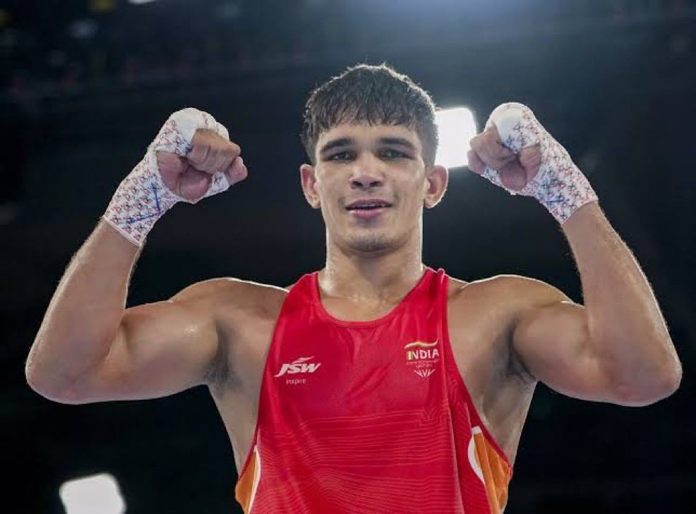TheKhelIndia's tweet photo. ANKUSH PANGHAL WINS BOXING GOLD AT THE ASIAN GAMES 2026! 🥇🇮🇳

- Beats 🇰🇷 Korean boxer 5:0 in the Finals

3/3 BOXING GOLD AT ASIAN GAMES 2026! 🏅 https://t.co/fcn79BBf51