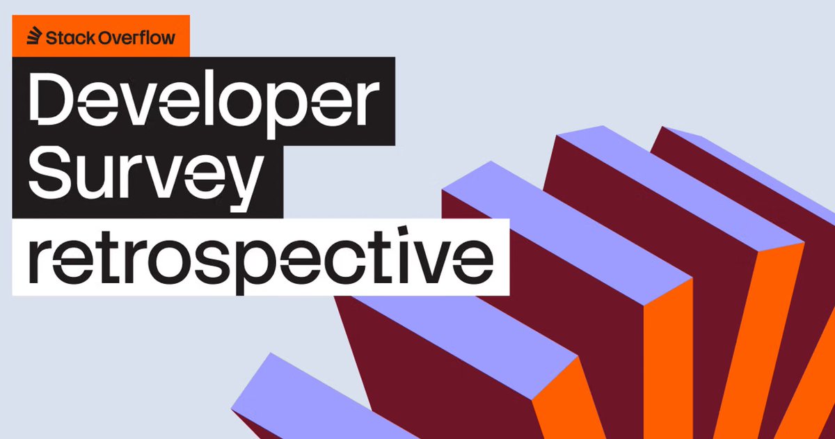 StackOverflow's tweet photo. The 2026 Developer Survey results are almost here! To help you prepare, we’re diving into 15 years of survey results to see how software development has changed over time. We’re looking back at everything from the evolution of AI to how work has changed to the tools technologists are using to create software.

Explore findings from the last 15 years of the Annual Developer Survey: https://t.co/9GVwS7Un4k
