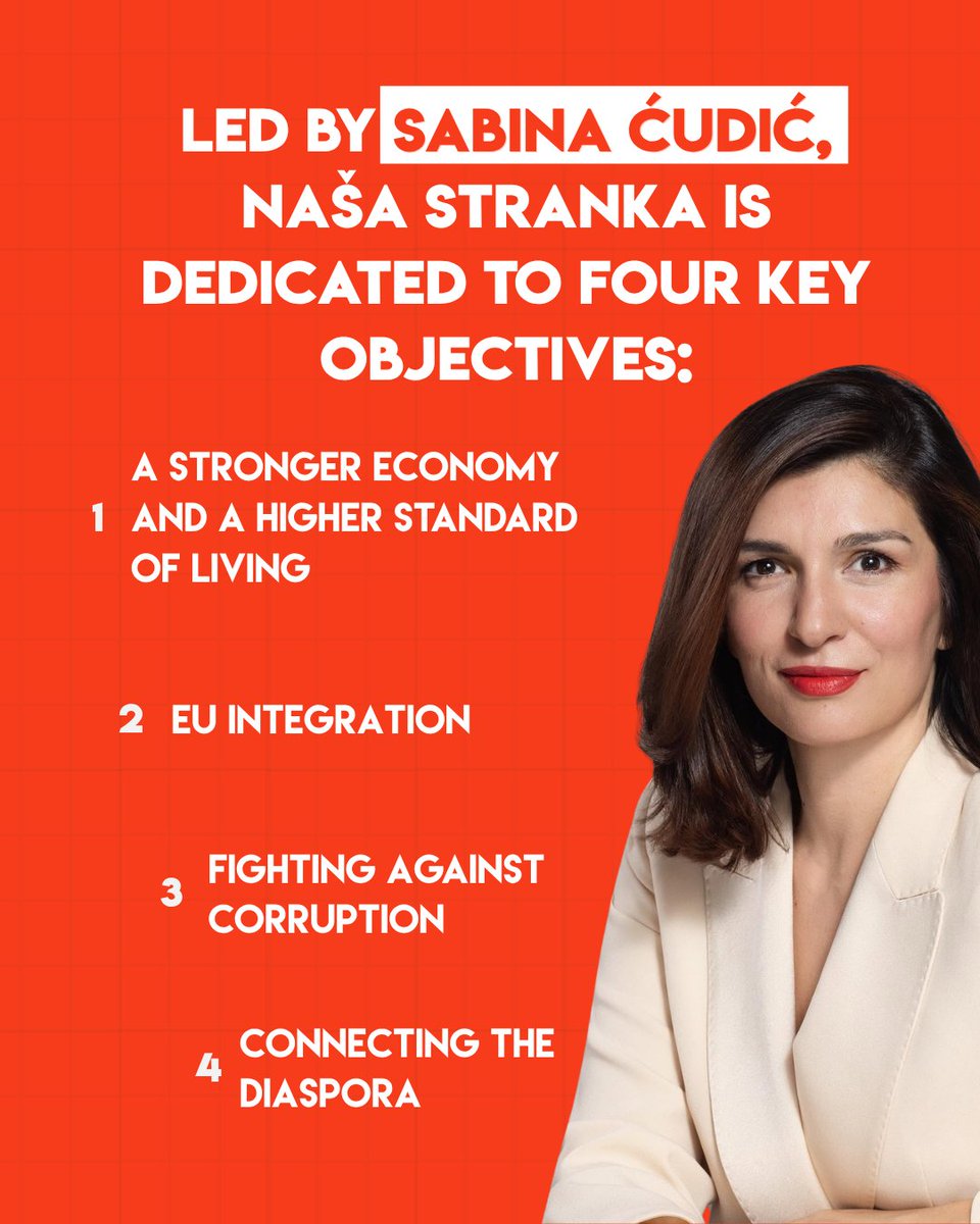 ALDEParty's tweet photo. Sunday is election day for Bosnia and Herzegovina 🇧🇦

See what our member party @NasaStrankaBiH and leader @SabinaCudic stand for!

🧡 Good luck! https://t.co/mdSEJ98OGQ