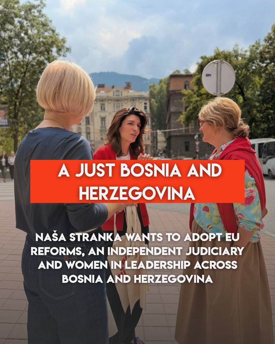 ALDEParty's tweet photo. Sunday is election day for Bosnia and Herzegovina 🇧🇦

See what our member party @NasaStrankaBiH and leader @SabinaCudic stand for!

🧡 Good luck! https://t.co/mdSEJ98OGQ