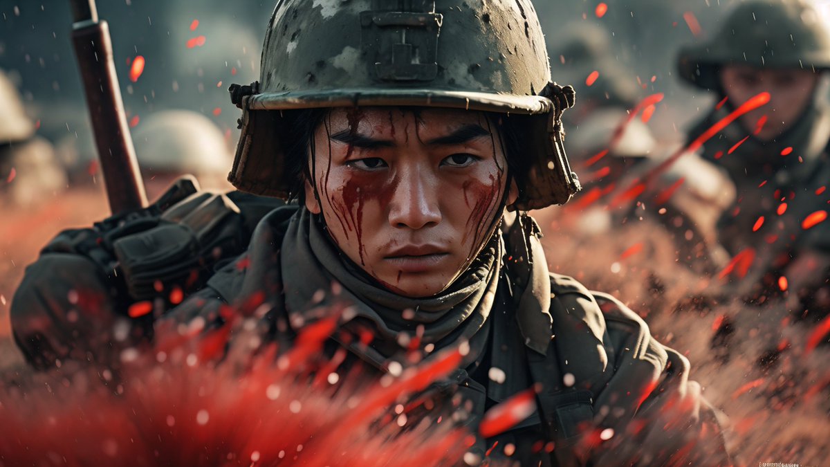 CrazyRoute21rf's tweet photo. [A gritty fight scene, blood splatters soaking worn gear—raw, unfiltered intensity that hits like a punch to the gut, no fancy polish, just pure, rough-and-tumble grit of close-quarters combat] https://t.co/ZamsGljAd4