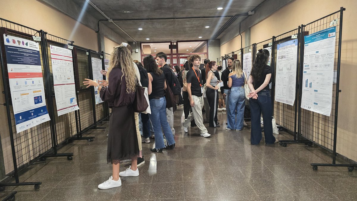 AsociacionJINTE's tweet photo. Continúan las sesiones de pósteres en #CIJI2026.

Hoy más de 30 jóvenes investigadores presentan sus trabajos de diferentes ámbitos, compartiendo sus líneas de investigación e intercambiando experiencias con otras personas participantes.

#JINTE https://t.co/V7wJ1IA6g6