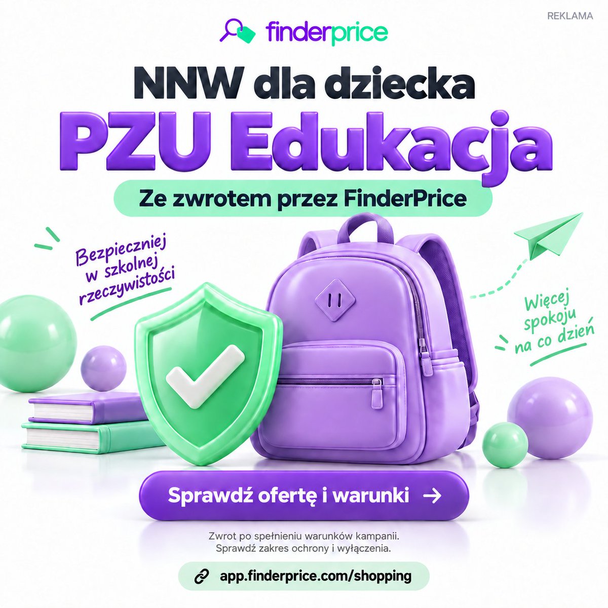 BacikJulia's tweet photo. PZU Edukacja: 51,92 zł zwrotu przez FinderPrice po spełnieniu warunków kampanii. Przed zakupem porównaj składkę, zakres i wyłączenia: https://t.co/lKQBmjhpUr #PZU #NNW #Dziecko #Rodzice #Cashback #reklama https://t.co/haEoSX6RW1