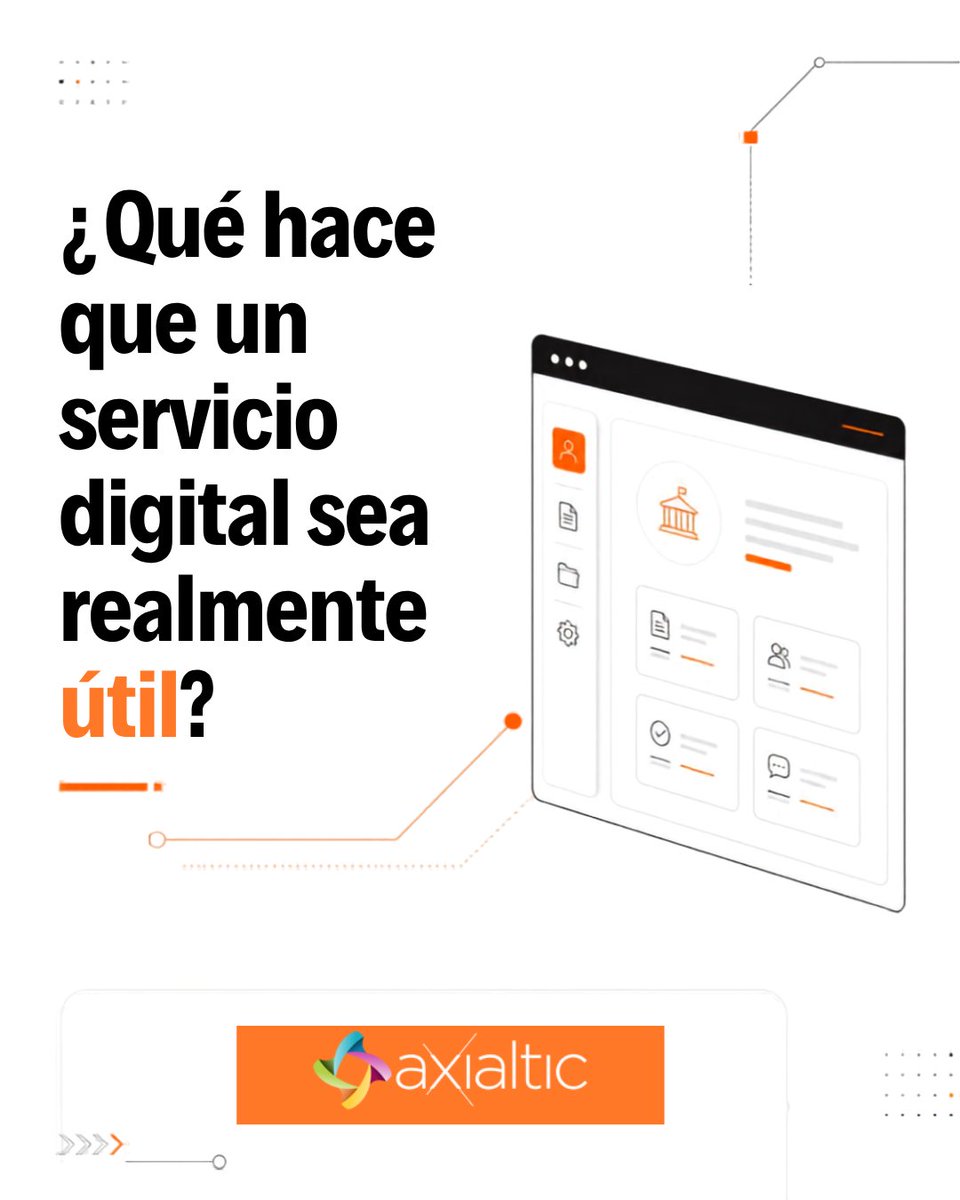 axialtic's tweet photo. ¿Qué hace que un servicio digital sea realmente útil?

Para que realmente facilite la vida a la ciudadanía debe ser:

🔹 Sencillo de utilizar.
🔹 Accesible para todas las personas.
🔹 Seguro y fiable.
🔹 Rápido y fácil de entender.
🧵1/2 https://t.co/eii4mcvolK