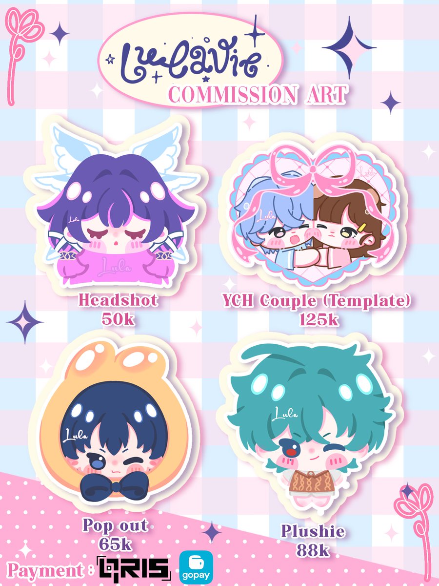 Lulavie_e's tweet photo. (Indonesia Only)
Lulavie-Daycare "Open Commission Art" lagi di bulan oktober inii🎉. Dan kali ini ada katalog baru "Cute Plushie"
Yang mau commis langsung dm aja yaa😚, mau tanya-tanya dulu? boleh dongg~
#commissionㅤ #commissionart #artid #chibi https://t.co/xeoLvvW211