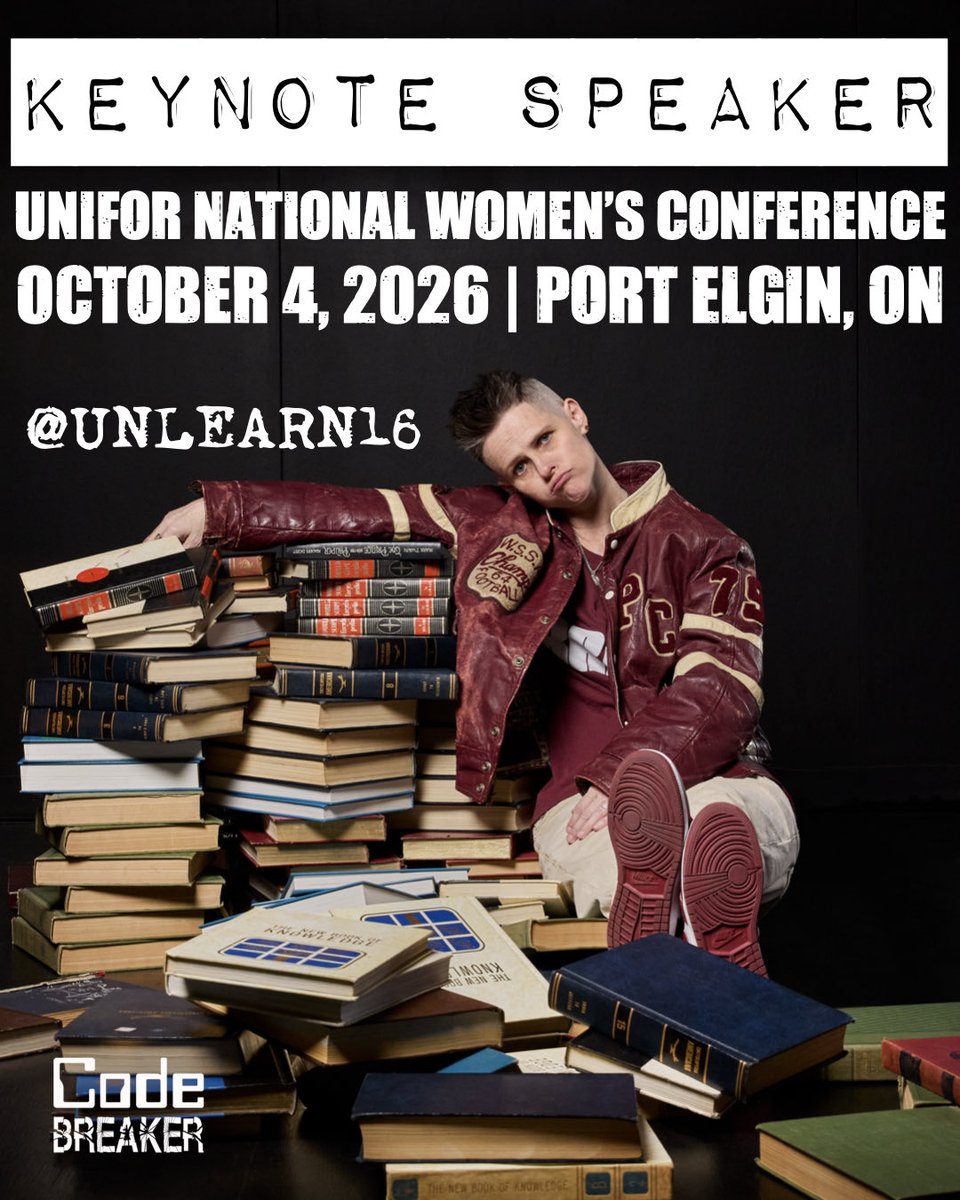 mraspinall's tweet photo. Wishing @unlearn16tweet all the best at the UNIFOR National Women’s Conference this weekend! 🇨🇦

#CodeBreaker 🎬📚🎙️ https://t.co/HTkB7zXbWv