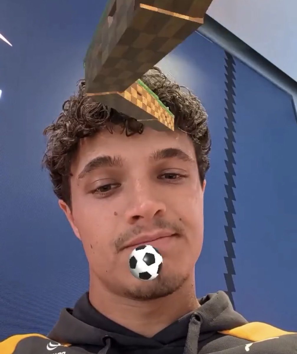 femfluro's tweet photo. lando is always pouting at these tiktok filters 🤏😭 https://t.co/WtOuA8njJS
