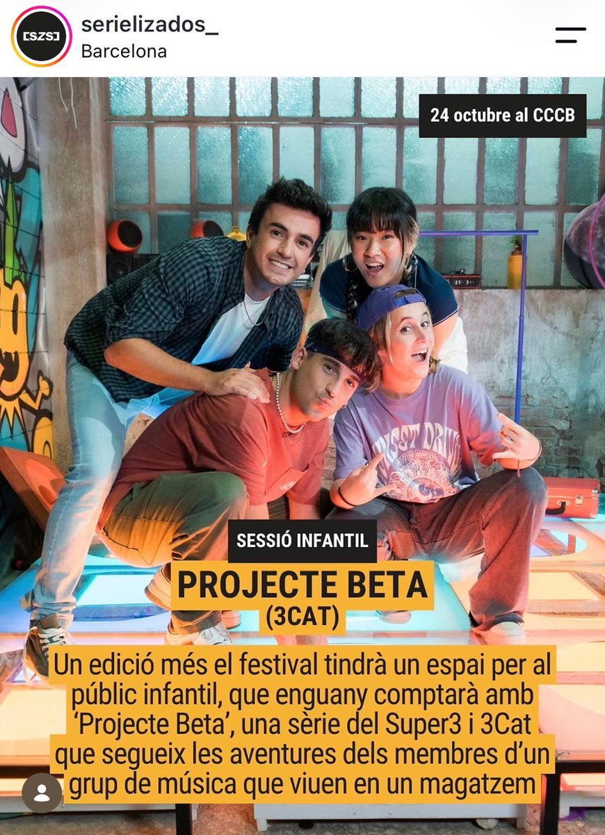 Gestmusic's tweet photo. 🚀 PROJECTE BETA arriba a @SZSfest!

🎬 Dos capítols + alguns dels Beta en directe 👀

No us ho perdeu! 🔥

🎟️ Entrades ja disponibles:
https://t.co/XVJwLA4hUw https://t.co/XyC877ggxr