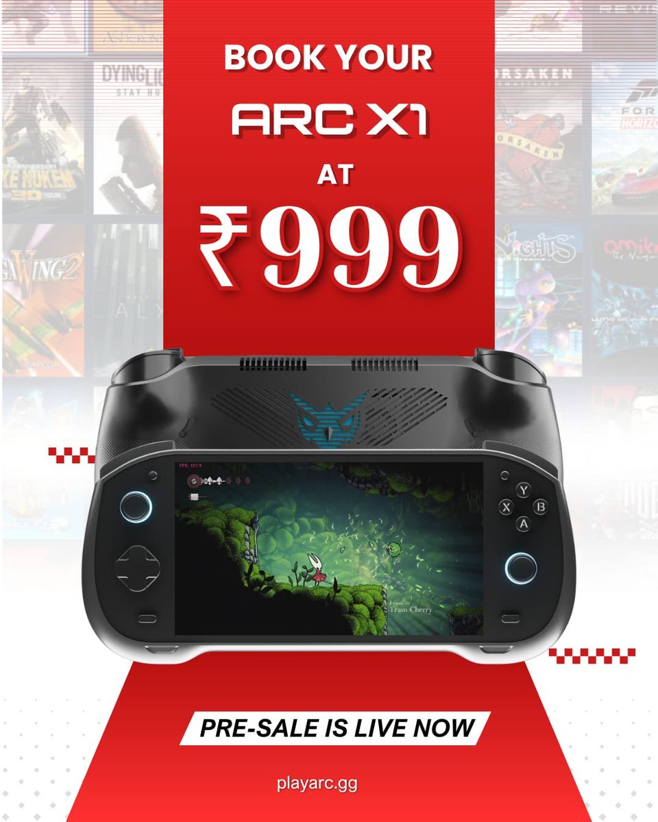 Trisha_Kharee's tweet photo. From importing gaming devices to seeing an Indian handheld enter the scene—this is a pretty cool shift. ARC X1 pre-sale is officially live. 🦉 #ARCX1ForIndia #IndianGaming
https://t.co/RHhitQmMgI