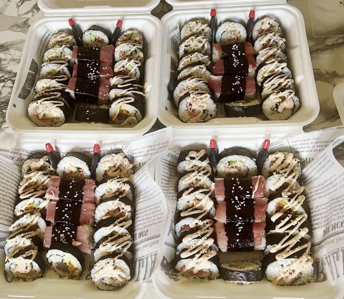nauru_japan's tweet photo. 日本よ、これがナウル弁当だ！！

SUSHI、NIGIRIは既にナウル語として定着してます！！ https://t.co/SVvyU0B3YO
