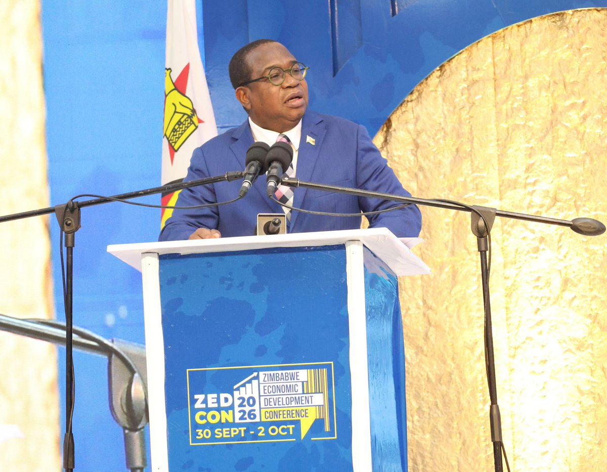 TreasuryZW's tweet photo. ZEDCON is more than a conference, it is a national platform for shaping Zimbabwe’s economic future.Opening the 5th Zimbabwe Economic Development Conference #ZEDCON2026 in Bulawayo, Hon. Prof. Mthuli Ncube, Minister of Finance, Economic Development and Investment Promotion, emphasised the importance of turning dialogue into policy, investment and practical action towards Vision 2030.

Prof. Ncube said the theme, “Smart Infrastructure for an Upper Middle-Income Society,” is more than an aspiration,it is a call to action. Zimbabwe’s transformation requires smart, resilient and integrated infrastructure that strengthens productivity, competitiveness, investment and inclusive economic growth.

The Minister underscored Zimbabwe’s strategic position as a land-linked country, with the potential to become a logistics hub connecting markets across SADC, COMESA and the wider African continent. Modern roads, rail networks, border infrastructure and transport corridors will be critical to unlocking trade opportunities under AfCFTA.

Prof. Ncube identified five priority areas for high-impact capital investment:

▪️ Energy and power security
▪️ Digital & broadband connectivity
▪️ Integrated transport & rail networks
▪️ Water infrastructure
▪️ Urban planning & smart cities

These are key foundations for Zimbabwe’s structural transformation.

The Minister also emphasised the importance of sustaining macroeconomic stability as Zimbabwe pursues stronger and more sustainable economic growth. He highlighted progress in inflation and exchange-rate stability, supported by prudent fiscal and monetary policies, while stressing the need to preserve these gains to support investment and economic confidence.

Prof. Ncube stressed that the scale of infrastructure investment required cannot be financed through public resources alone.
He called for stronger participation by the private sector and financial markets, alongside innovative financing instruments including municipal infrastructure bonds, institutional capital and green energy funds.

The message from ZEDCON 2026 is clear: deliberations must translate into delivery.
Prof. Ncube called on policymakers, investors, businesses, engineers, contractors and young Zimbabweans to help turn ideas into projects, investment and opportunities that advance Vision 2030.

Zimbabwe is open for business. The time to invest in smart infrastructure is now.

#ZEDCON2026