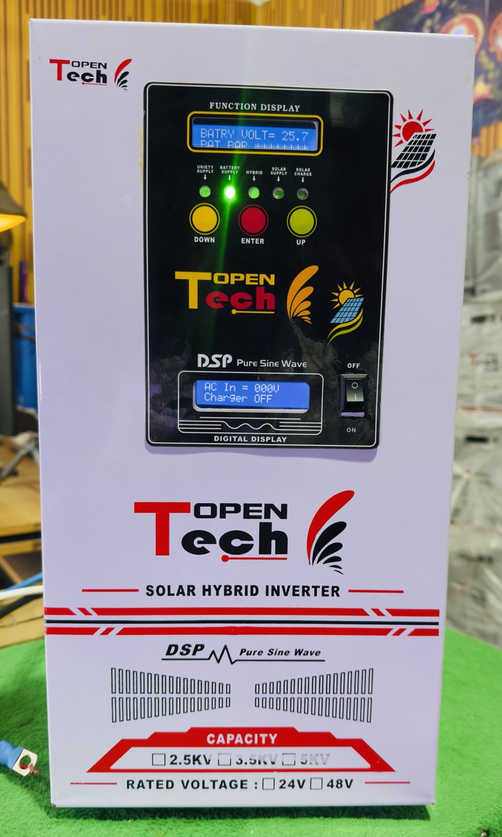 its_Shopon's tweet photo. সোলার হাইব্রিড ইনভার্টার 3 তালা 2500VA 24V 100Amp MPPT DSP Pure Sine Wave IPS 🔋OPENTech Premium Quality #Shopon_Electronics_Bd https://t.co/sK6XIytGZg