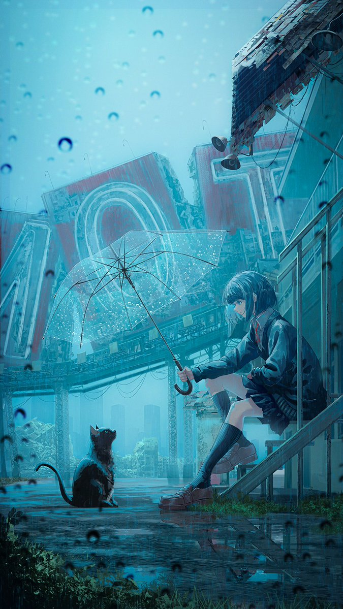 chocoshi3's tweet photo. 雨宿り

#イラストㅤㅤㅤ https://t.co/7Y50xVVv88