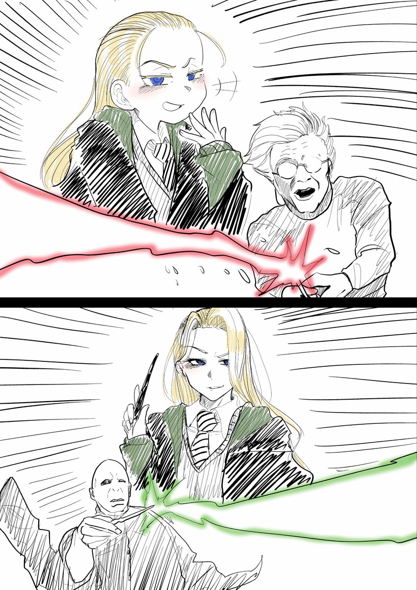 Oniki7876's tweet photo. ♀ドラコ・女体化マルフォイ（Malfoid）

対決 https://t.co/eud62b50Nd