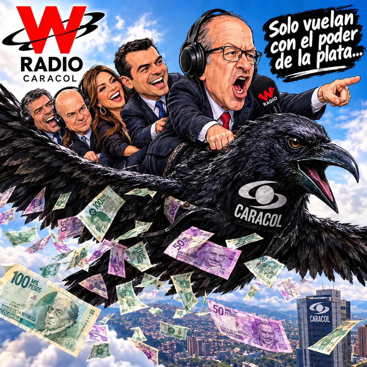 MujeresPhoenix's tweet photo. @CaracolRadio Menudo  tema de mierda, en un pais vuelto mierda.  
Los cipayos prepagos, sobre las alas del cuervo. https://t.co/HNRC5U5ghp