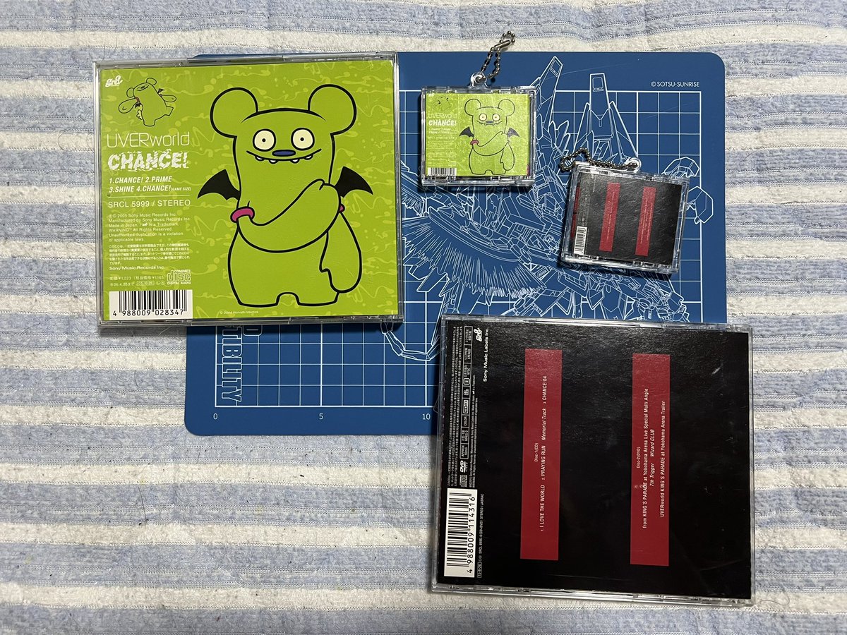 _mocchi's tweet photo. お休みの日の工作

どのCDを使うかめっちゃ迷った

その時間も、楽しかったよ

UVERちゃんはチャンスかDテクか迷ったけど、普段差し色に赤系多いから緑

あと、ライブでまたみんなでアイラブザワールド叫びたいとの願いを込めて

好きなジャケ多いからマジ迷った https://t.co/Lu8zeSjm9R