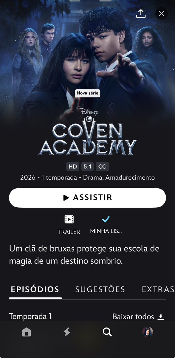 eviegrimhxlde's tweet photo. eu tô achando que a disney tá testando as águas com coven academy pra um novo formato de série no mercado: 21 episódios de cerca de 10/20 minutos de duração 🤡 https://t.co/ltedLNSDif
