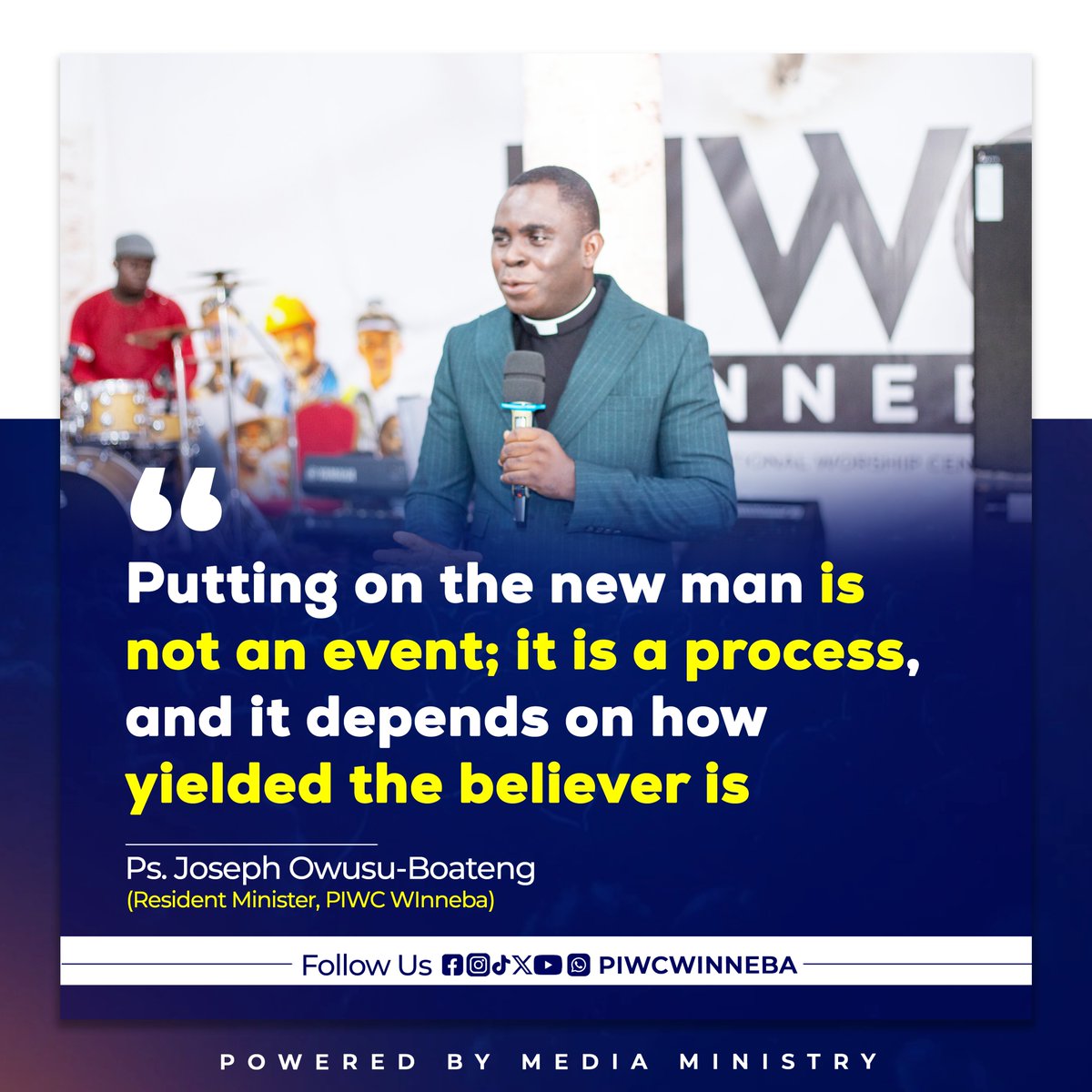 piwc_w's tweet photo. The new man is already in you through salvation; yield to the Holy Spirit and intentionally allow that new identity to become visible in your life.

| #PossessingTheNations | #piwcwinneba |

➖➖➖➖➖➖➖➖
> Powered By: 
> Media Ministry https://t.co/yo9b3ddyXj