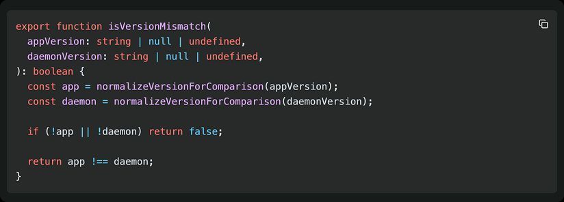 paseodotsh's tweet photo. a small QoL update in v0.1.78: syntax highlighting and a copy button for code blocks https://t.co/lHjb6TR9Bj