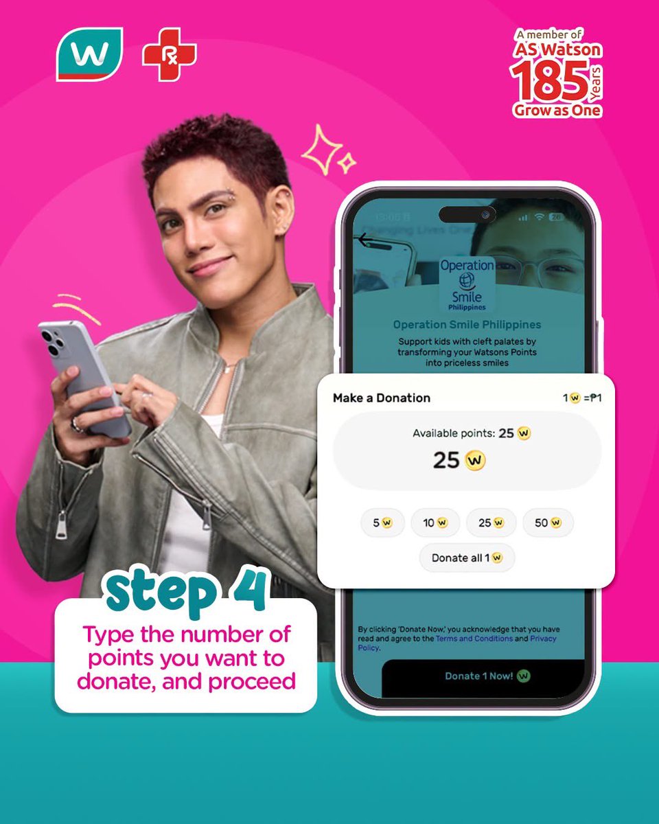 WatsonsPH's tweet photo. Even our fave P-Pop boys are fans of helping transform the lives and smiles of children with cleft conditions.

Donate Watsons Club points via the app or give cash through our Operation Smile cans in stores! 

#WatsonsSustainableChoices #WatsonsPH #ASWatsons185

(2/2) https://t.co/FbZ7mcQJvJ