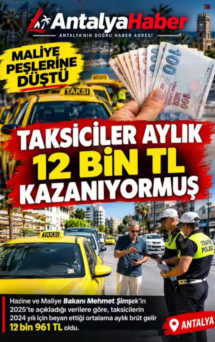 YBays_ALL's tweet photo. @maradona4786961 @MehmetYiginer Taksimetreden dolayı 'vergi kaçırmamız imkansız' diyorsunuz ama resmi verilere göre taksicinin aylık brüt geliri 12.961 TL çıkıyor. Bütün gün çalışan taksi ayda 12 bin lira mı kazanıyor? Kuruşu kuruşuna kayıtlı olan dijital sistemlerden neden bu kadar korktuğunuz ortada. https://t.co/Cx6uo4gSfc