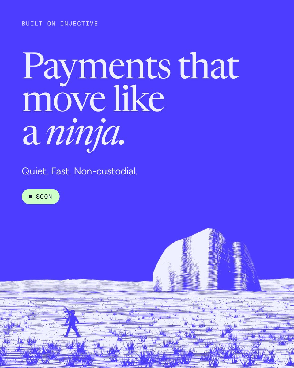 NINJA_PAY's tweet photo. Something is moving through the grass. 🥷

A new way to pay is coming to the @injective  community in Nigeria and across @INJAfrica.

Quiet. Fast. Non-custodial.

Soon.

@ericinjective @bguiz https://t.co/aQNQpoKPqA