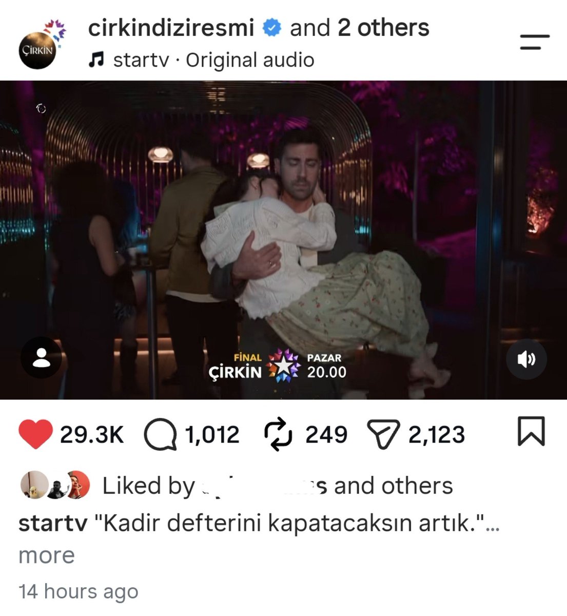 1_amaris's tweet photo. Final diye normal bölümün fragmanları olmasına rağmen ya aldığı etkileşim'e bakın 2 fragman  14 saate 1.5m izlenmiş ya bir de geç verdiler😢🥀

13 bölüm sözleşmesi vardı ya hak yemekten başka bişey değil bu yaptığınız!!! @startv

#Çirkin #KadMer 
#ÇağlarErtuğrul #DeryaPınarAk https://t.co/5iguDYlR08