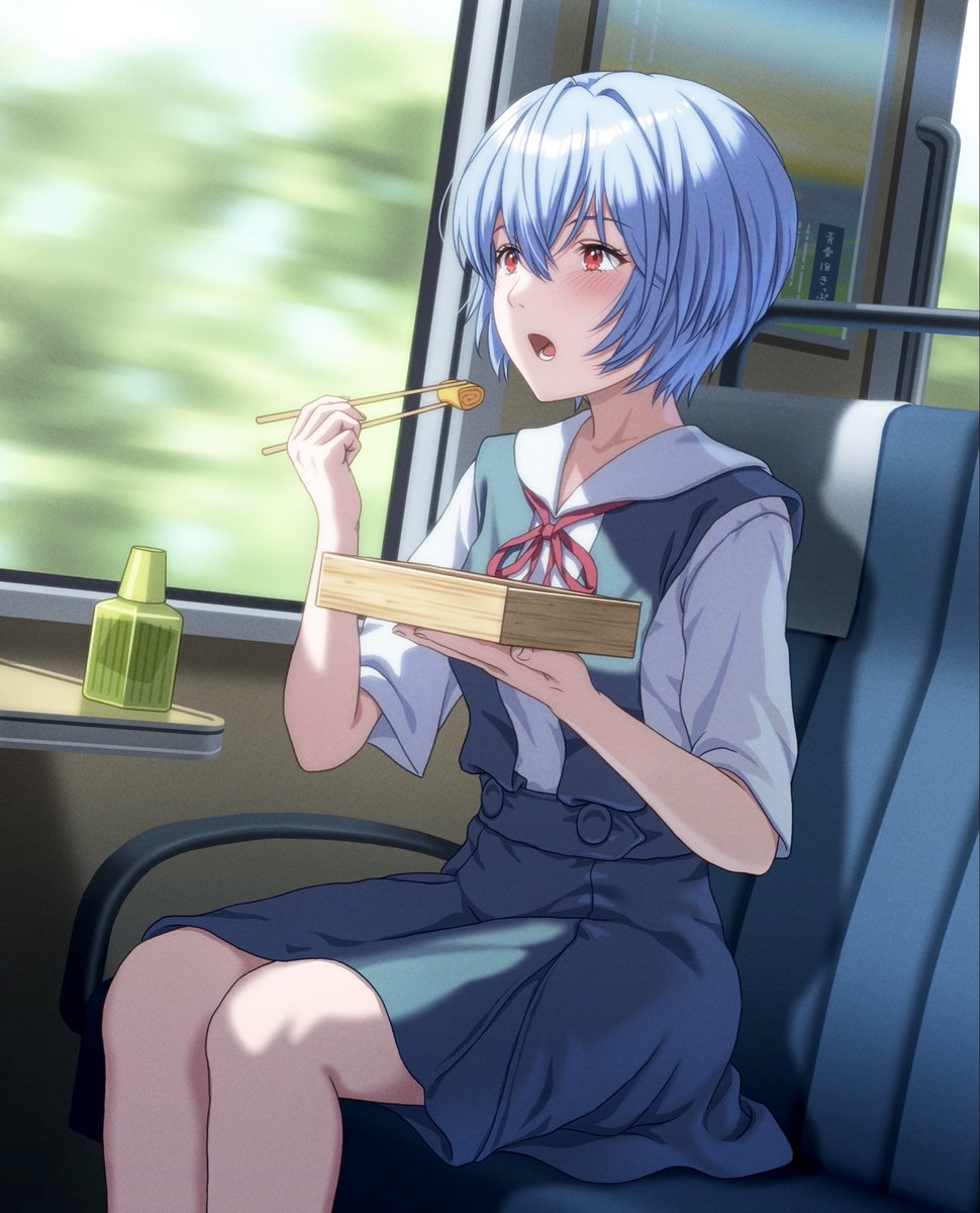 star_nya_'s tweet photo. 青春18きっぷの旅
#綾波レイ　#エヴァ https://t.co/UY9CaicUIH