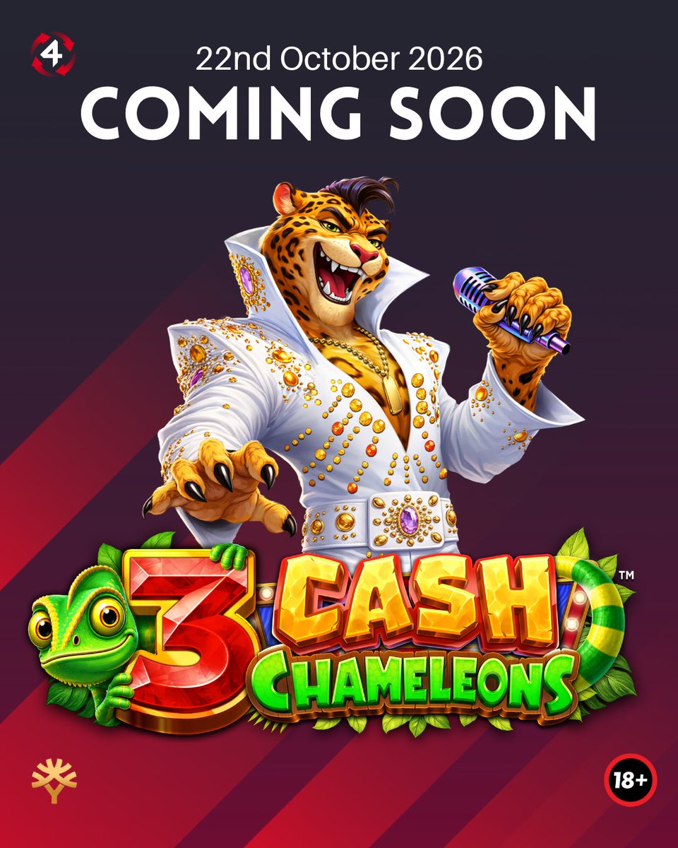 4ThePlayercom's tweet photo. Are you ready to let good times roll?! 🎲🦎

Then hop on in because you won’t want to miss our next release, �� 𝗖𝗮𝘀𝗵 𝗖𝗵𝗮𝗺𝗲𝗹𝗲𝗼𝗻𝘀! So feast on fortunes and licks on spins for the tastiest wins!

Available 𝗢𝗰𝘁𝗼𝗯𝗲𝗿 𝟮𝟮𝗻𝗱 🎰

🔞| https://t.co/TxO52LEoEP| Play Responsibly