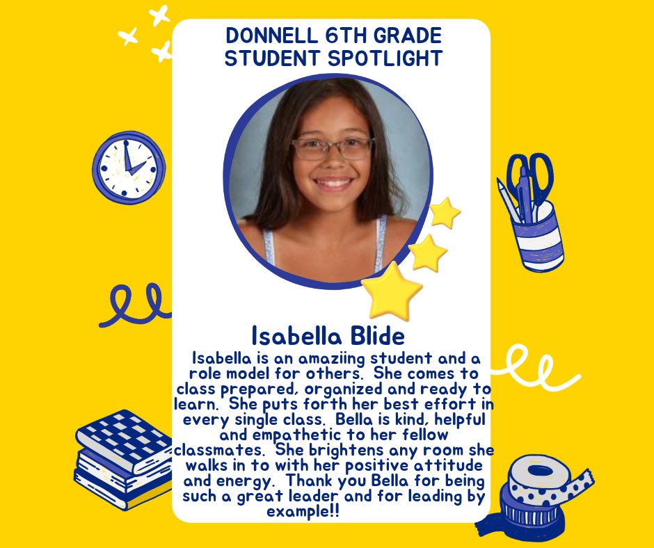 DonnellMiddle's tweet photo. This weeks Donnell Student Spotlight!
 
Isabella Blide
Mae Watson
Kevin Smith

Congratulations, well done and continue modeling the 7 Habits!  We are so proud of you!  #TrojanTrue #DonnellProud https://t.co/Nuk3sIDamS