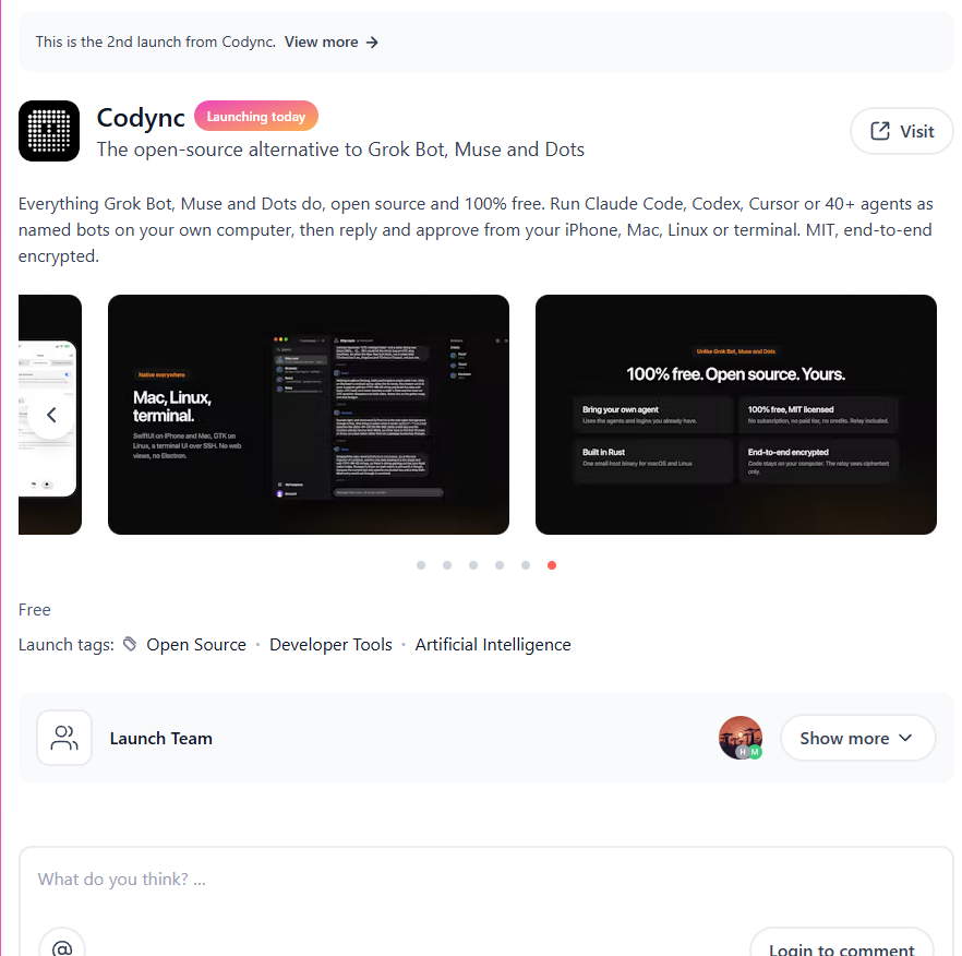 PetaISol's tweet photo. This stacked dev who hates Elon made a GrokBot alternative called "Codync"

Its fully open-source and he made it to take over GrokBot
He has a GitHub too - https://t.co/86eO1VSMBe

Its GrokBot + Dots + Muse all wrapped into one AI Agent and he has a cute face!?

this can actually be giga
https://t.co/3qjUSxnj8c