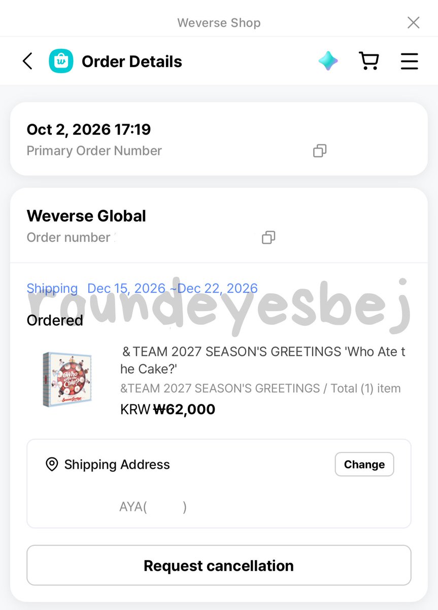 roundeyesbej's tweet photo. already ordered weverse, proof: https://t.co/b4tgrNdZqV