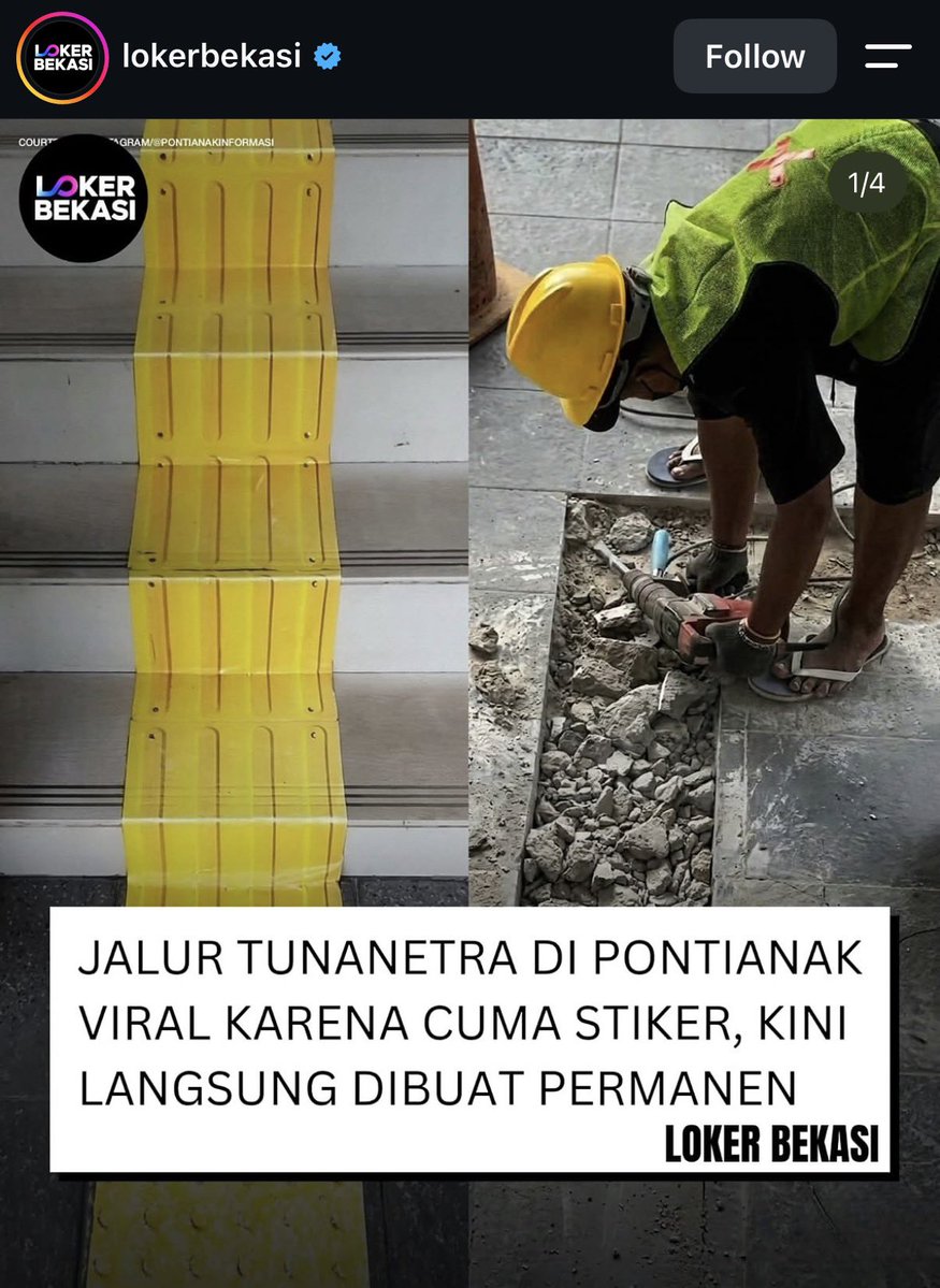 NarasiVisual's tweet photo. Tahun 1965, seorang penemu bernama Seiichi Miyake nguras tabungan pribadinya demi membantu sahabatnya yang buta.

Dari rasa empati Miyake, lahir Tenji Block, ubin bertekstur pertama di dunia yang dirancang khusus buat sistem navigasi taktil.

Desainnya gak main-main. Menggunakan geometri buat dibaca oleh sol sepatu dan tongkat, bukan dengan mata. Pakai warna cerah supaya gampang dilihat.

Loh kok gitu? Orang buta disuruh melihat? Yuk kita bedah logika lengkapnya.

A thread 🧵 by Narasi Visual￼