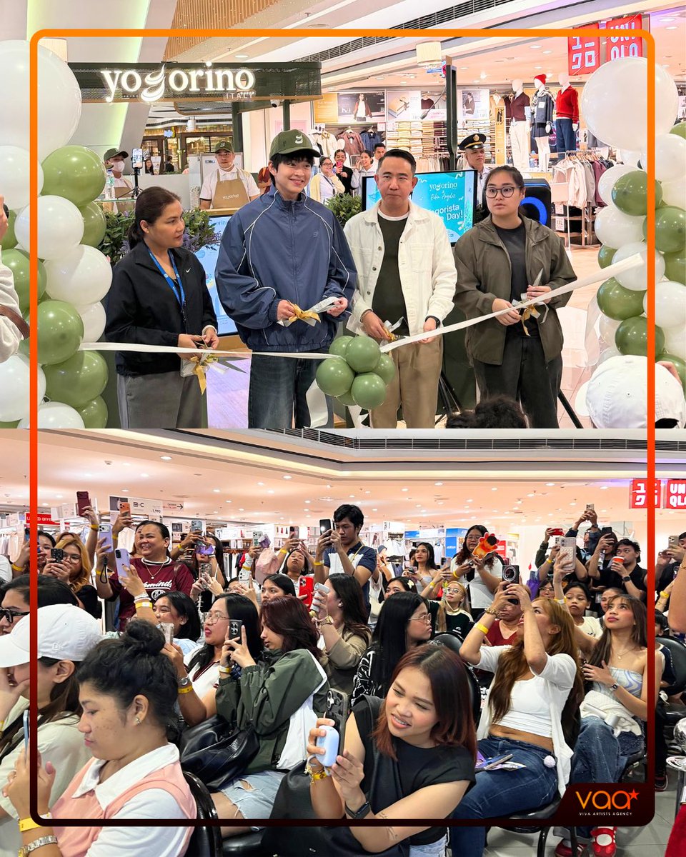 VivaArtists_'s tweet photo. LOOK: Rabin Angeles brought extra sweetness to Yogorino SM City Sta. Mesa as the Yogorista of the Day! ✨

Thank you to everyone who came by and shared these fun moments with him! 🫶

#VAA #RabinAngeles #YogorinoPH https://t.co/YEPEH6xqys