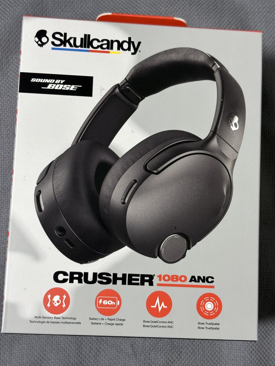 exitzel's tweet photo. Skullcandy 
Crusher 1080 ANC with Sound by BOSE
待ってた！���しい！神！
初めて聴いた時ほんとに感動のサウンドだったからな

これで謎に12個目のCrusherになった！
#Skullcandy https://t.co/n9tc9UoAre